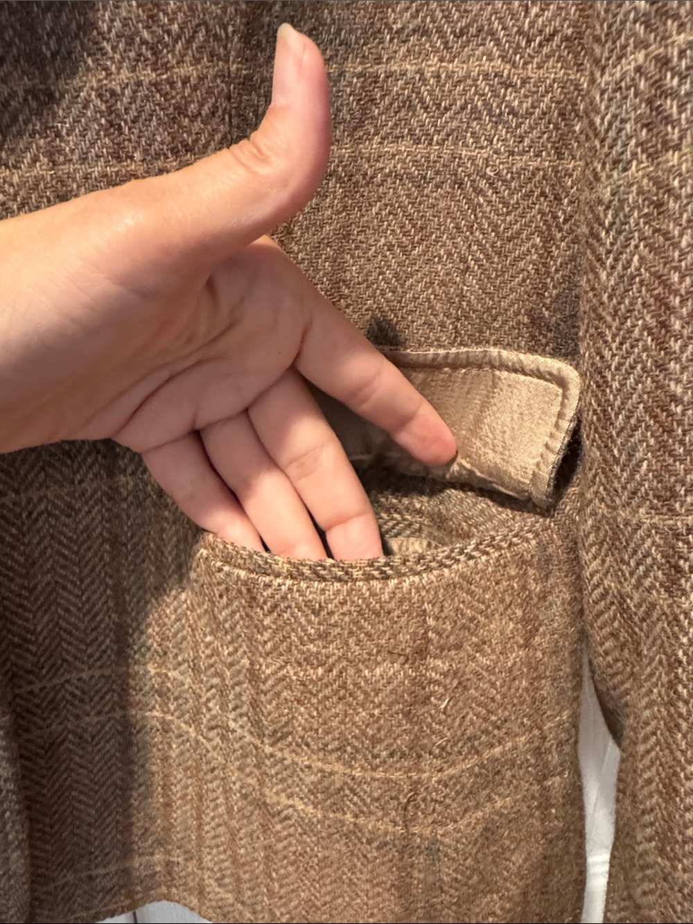 Evan Picone Vintage Brown Plaid Wool Blazer - Picture 4 of 8